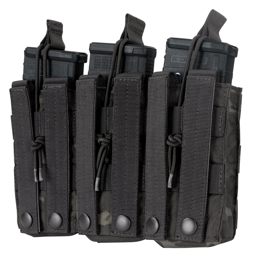 Triple M4/M16 Open-Top Mag Pouch - MultiCam Black