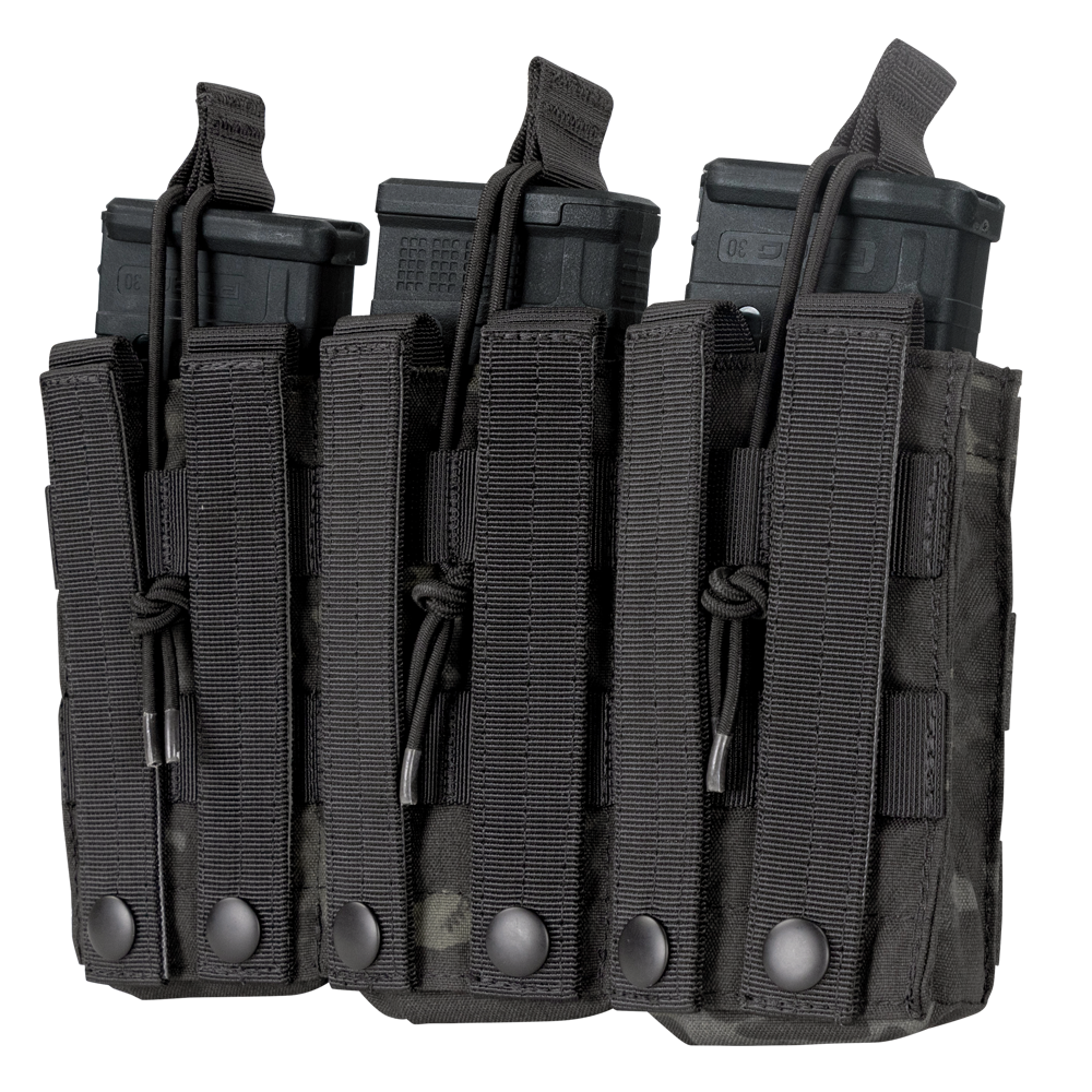 Triple M4/M16 Open-Top Mag Pouch - MultiCam Black