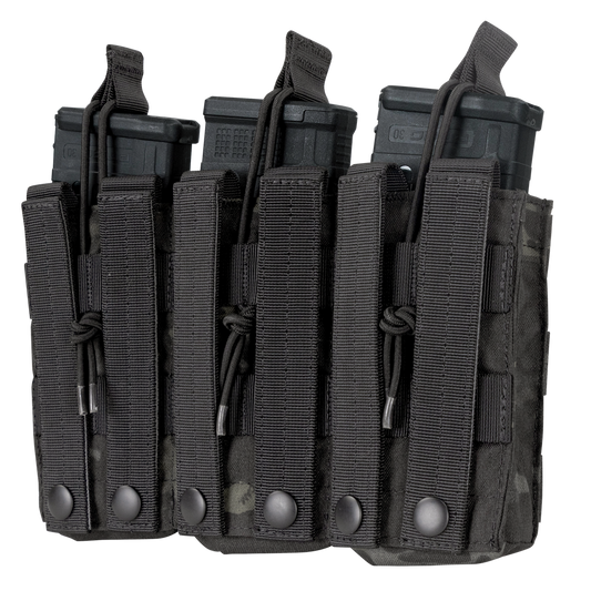 Triple M4/M16 Open-Top Mag Pouch - MultiCam Black