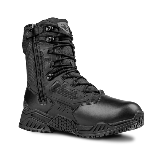Brigade 8" Tactical Boots - Zip (Black)