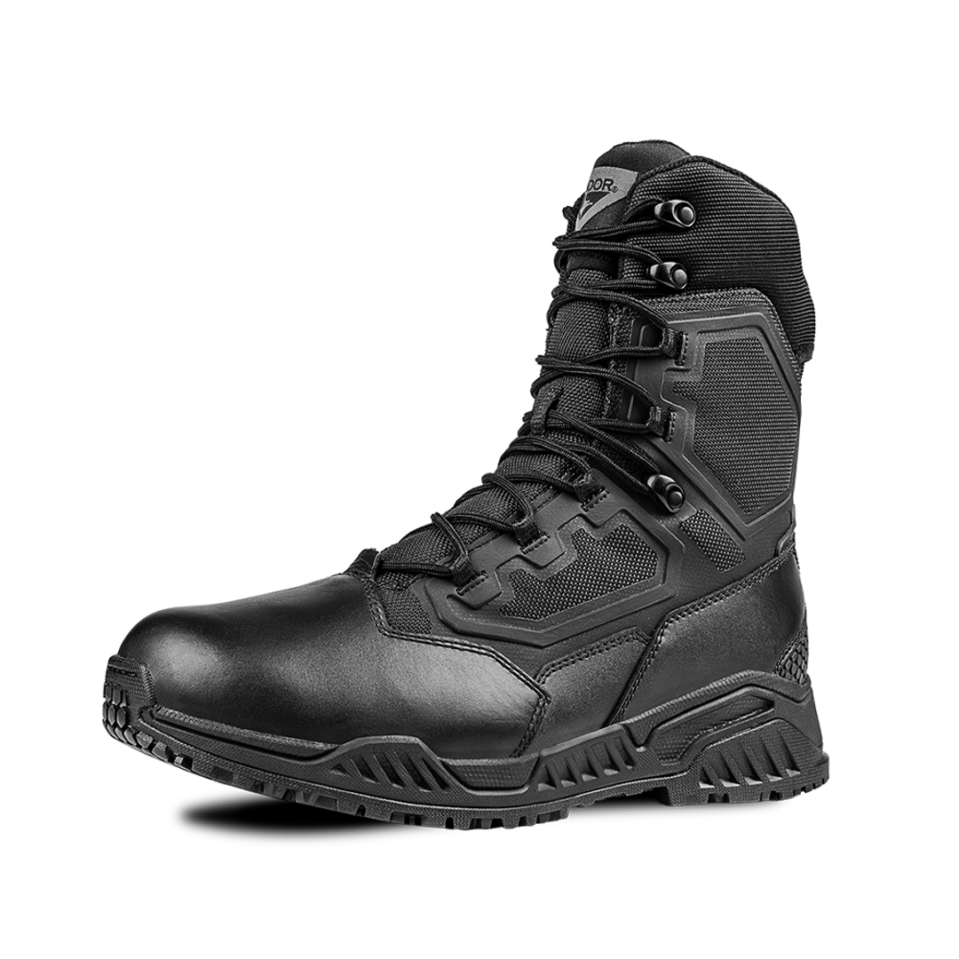 Brigade 8" Tactical Boots - Zip (Black)
