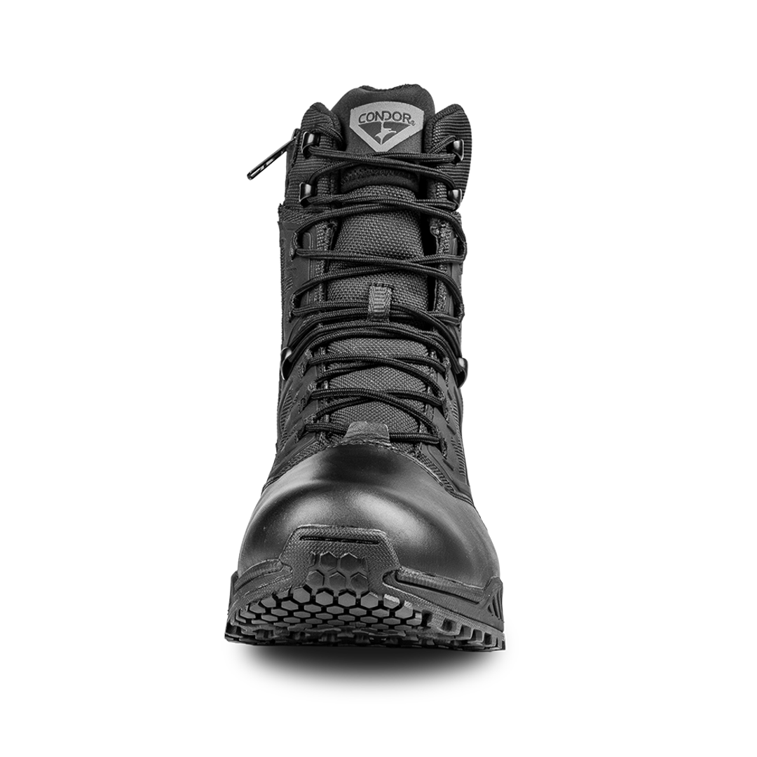 Brigade 8" Tactical Boots - Zip (Black)