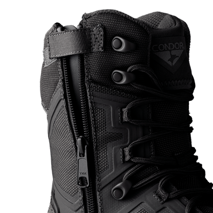 Brigade 8" Tactical Boots - Zip (Black)