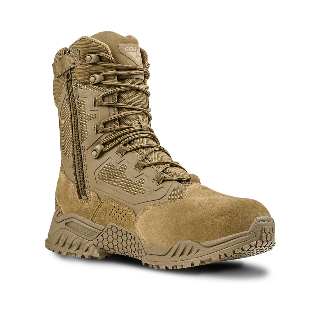 Brigade 8" Tactical Boots - Zip (Coyote Brown)