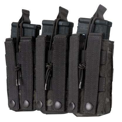 Triple M4/M16 Open-Top Mag Pouch - MultiCam Black
