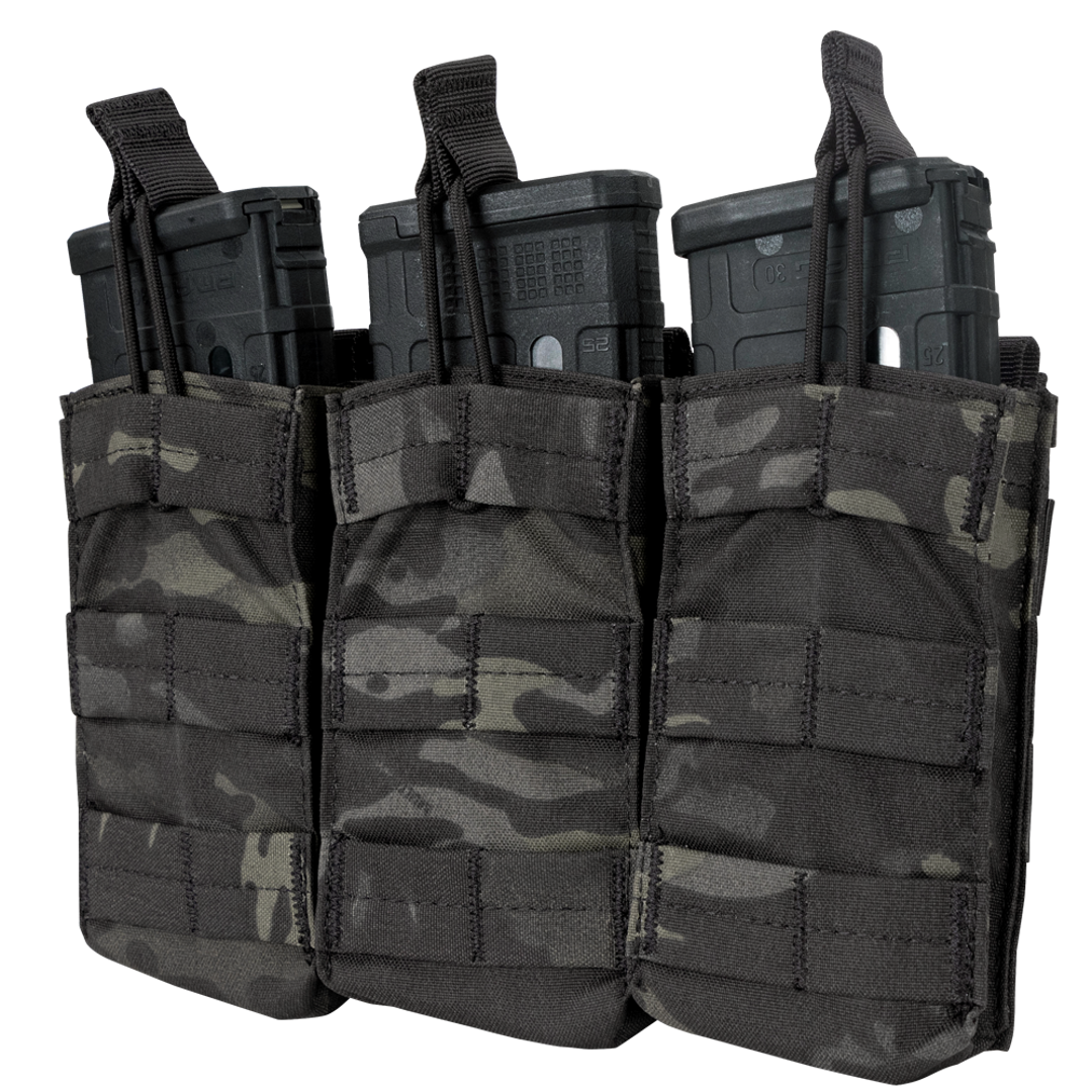 Triple M4/M16 Open-Top Mag Pouch - MultiCam Black