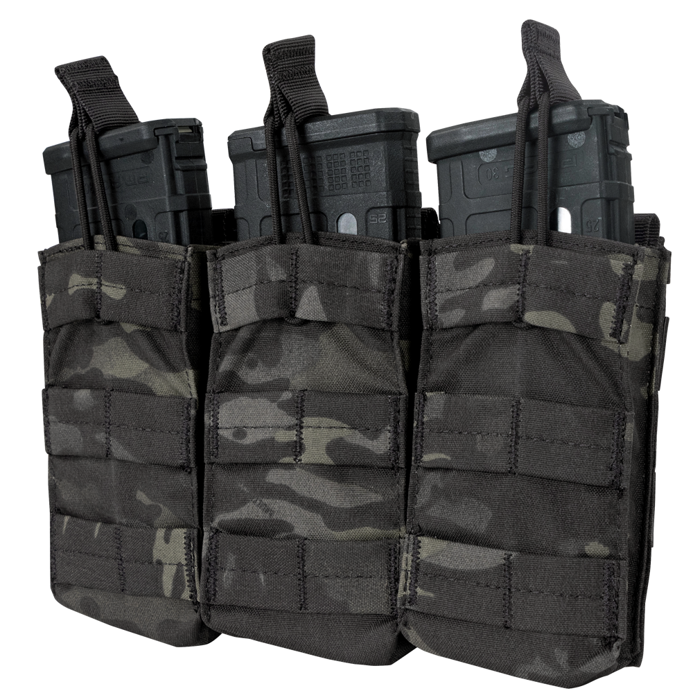 Triple M4/M16 Open-Top Mag Pouch - MultiCam Black