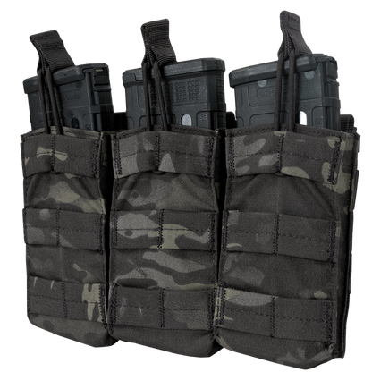 Triple M4/M16 Open-Top Mag Pouch - MultiCam Black