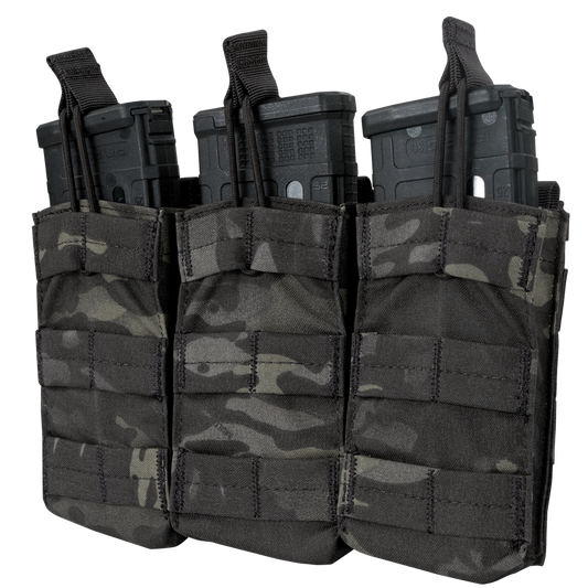 Triple M4/M16 Open-Top Mag Pouch - MultiCam Black