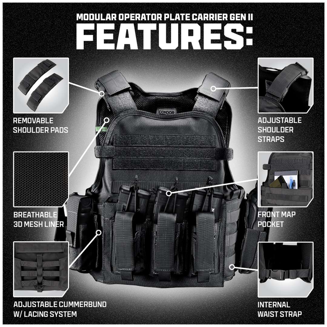 CONDOR コンドル　MODULAR OPERATOR プレートキャリア Modular Operator Plate Carrier Gen II – CONDOR OUTDOOR JAPAN, INC.
