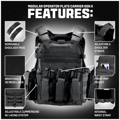 Modular Operator Plate Carrier Gen II - MultiCam Black
